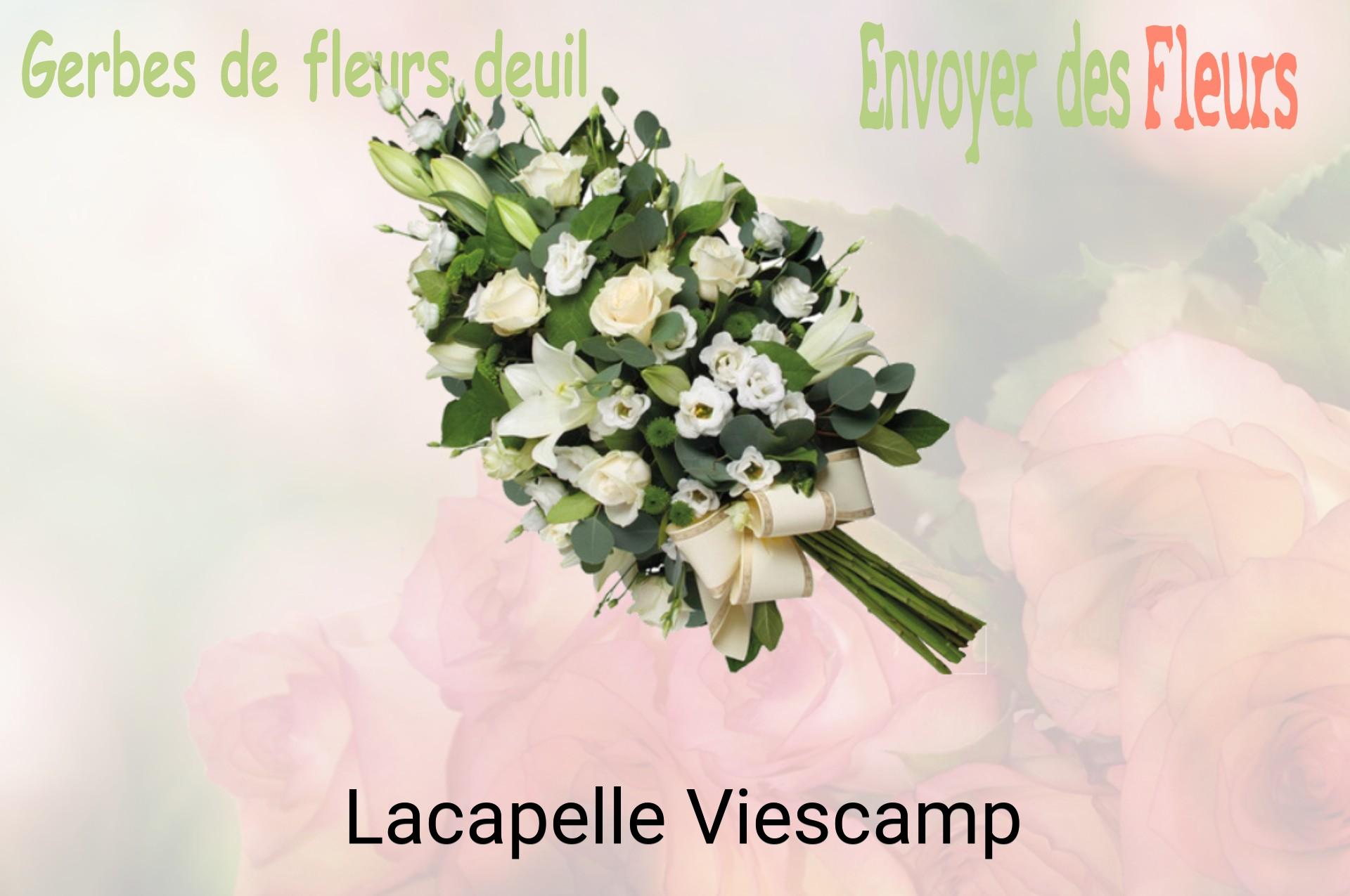 Gerbe de fleurs de deuil livrée à Lacapelle-Viescamp